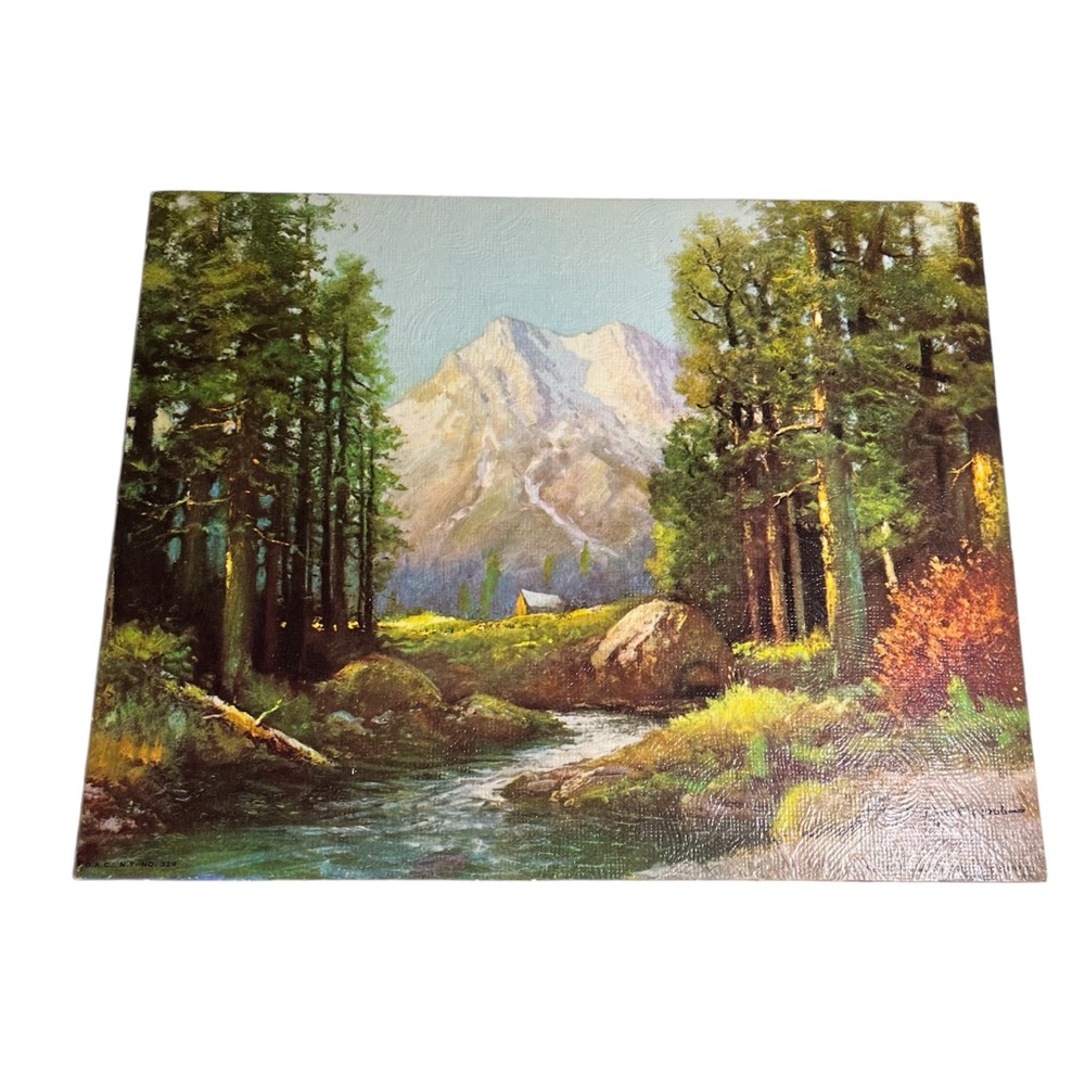 Robert Wood Signed 8" x 10" Lithograph Winde Fine Prints No 329 Mystic Peaks